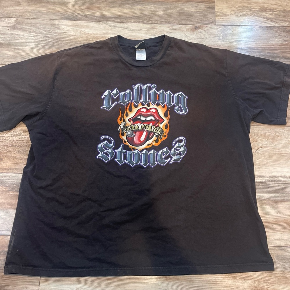 Vintage Liquid Blue Rolling Stones Tattoo You T-Shirt Size 4x Big 2003 Black